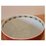 Lot of (2) Serving Bowls - Heart & Pine by Porsgrund (Norway) (red)