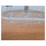 Vintage Glass Footed 3-Part Divided Relish Dish by Fostoria Glass (1940