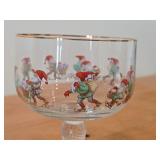 Glass Dessert Bowl - Magnor God Jul by Lars Carlsson / Festive Swedish Christmas pattern