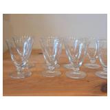 Lot of (8) Etched Glass Parfait / Dessert Glasses by Atomic Star