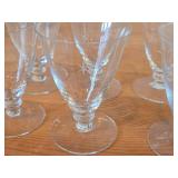 Lot of (8) Etched Glass Parfait / Dessert Glasses by Atomic Star