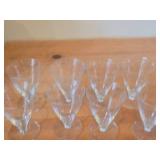 Lot of (8) Etched Glass Parfait / Dessert Glasses by Atomic Star