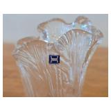 Vintage Furu Crystal Glass Tea Light Candleholder / Handkerchief Vase by Hadeland Glasswerk (Norway)