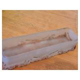 Vintage Frosted Glass Glove Box / Dish (rectangle)