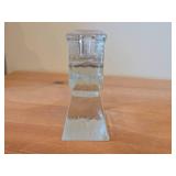Ice Block theme Glass Candelabra Candleholder by Dansk (France) / Mid-Century style