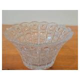 Vintage Bohemian Crystal Bowl (Czechoslovakia) / Queen Lace pattern