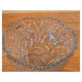 Vintage 1914 J.D. Bergen American Brilliant Period Hand-Blown / Hand-Cut Crystal Glass Fruit Bowl / Fern pattern