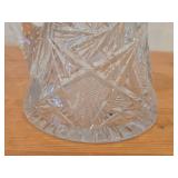 Vintage 1886-1916 American Brilliant Period Hand-Blown / Hand-Cut Crystal Glass Pitcher