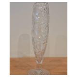 Vintage 13" American Brilliant Period Hand-Blown / Hand-Cut Crystal Glass Footed Table Vase