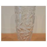 Vintage 13" American Brilliant Period Hand-Blown / Hand-Cut Crystal Glass Footed Table Vase