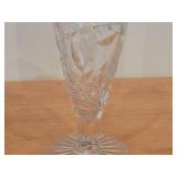 Vintage 13" American Brilliant Period Hand-Blown / Hand-Cut Crystal Glass Footed Table Vase