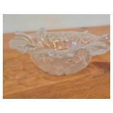 Lot of (2) Vintage Handcrafted Clear Art Glass Bowls by Magnor Glasswerk (Norway) / Textured pattern