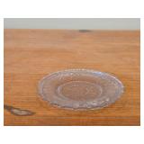 Vintage 3 1/2" Pressed Glass Cup Plate by Westmoreland / Valentine pattern