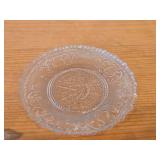 Vintage 3 1/2" Pressed Glass Cup Plate by Westmoreland / Valentine pattern