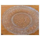 Vintage 3 1/2" Pressed Glass Cup Plate by Westmoreland / Valentine pattern