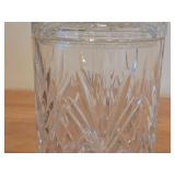 Vintage Bohemian Czech Republic 24% Cut Lead Crystal Biscuit Barrel Jar with Lid