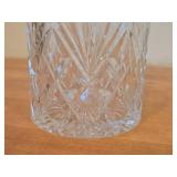 Vintage Bohemian Czech Republic 24% Cut Lead Crystal Biscuit Barrel Jar with Lid