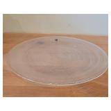 Vintage 12 1/2" Glass Serving Plate - Siri Series by Willie Johansson for Hadeland Glasswerk (1950