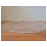 Vintage 12 1/2" Glass Serving Plate - Siri Series by Willie Johansson for Hadeland Glasswerk (1950