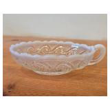 Vintage Opalescent Glass Nappy / Candy Dish by Jefferson Glass Co (Early 1900