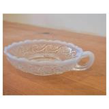 Vintage Opalescent Glass Nappy / Candy Dish by Jefferson Glass Co (Early 1900