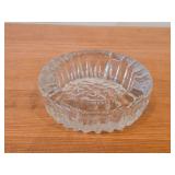 Vintage Crystal Art Glass Ashtray / Mid-Century Scandinavian style