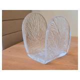 Vintage Crystal Glass Wall Candleholder / Sconce by Hadeland Glasswerk (Norway) / Textured Furu pattern