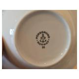 Vintage Porcelain Bowls (x2) and Creamer Jug by Porsgrund (Norway) / Blue Floral pattern