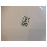 Nisse Red Gnome Elf theme Porcelain Round Medium Serving Bowl by Porsgrund (2001) (Norway)