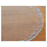 Vintage Glass Serving Bowls (x2) and Serving Plate by Lindshammar (Sweden) / Hearts pattern