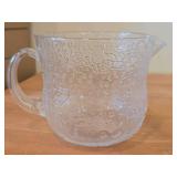 Vintage Fauna Series Clear Pressed Glass Pitcher by Olivia Toikka for Nuutajarvi (Littala) (1970