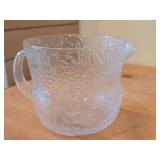 Vintage Fauna Series Clear Pressed Glass Pitcher by Olivia Toikka for Nuutajarvi (Littala) (1970