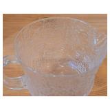 Vintage Fauna Series Clear Pressed Glass Pitcher by Olivia Toikka for Nuutajarvi (Littala) (1970
