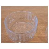 Lot of (2) Vintage Clear Glass Bowls by Olivia Toikka for Nuutajarvi (Littala) (Finland)