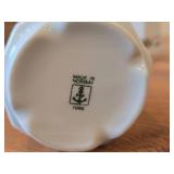 Heart Shaped Trivet, Creamer, Sugar Bowl, Clear Glass Octagon Shaped Bowl - Heart & Pine by Porsgrund (Norway)