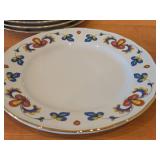 Lot of (5) 8 1/4" Porcelain Breakfast Plates by Porsgrund (Norway) / Farmer