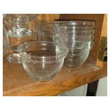 Lot of (8) Clear Glass Stackable Bowls by Duralax France LYS