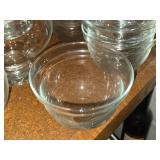 Lot of (8) Clear Glass Stackable Bowls by Duralax France LYS
