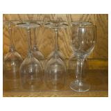 Lot of (6) 9 1/4" Wine Glasses
