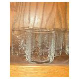 Lot of (5) Vintage Clear Glass Lowball Tumblers - Summerhouse by Dansk 10-oz x 3" (octagon)