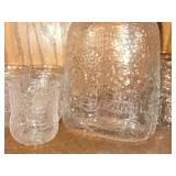 Vintage Flask - Fauna by Olivia Toikka for Nuutajarvi (Littala) with (6) Shot Glasses