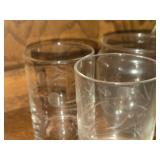 Lot of (3) Etched Crystal Drinking Glasses