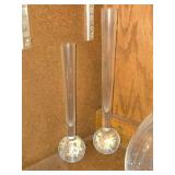 8" and 10" Scandinavian Art Glass Bud Vase