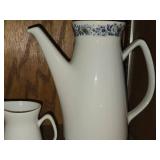 Vintage Porcelain Coffee Pot and Creamer by Porsgrund (Norway)