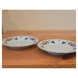 Lot of (2) 6 3/4" Porcelain Salad Plates by Porsgrund (Norway) / Farmer