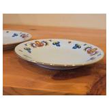 Lot of (2) 6 3/4" Porcelain Salad Plates by Porsgrund (Norway) / Farmer