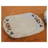 Porcelain Salt Shaker, Butter Tray, Small Bowl by Porsgrund (Norway) / Farmer