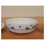 Porcelain Salt Shaker, Butter Tray, Small Bowl by Porsgrund (Norway) / Farmer