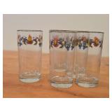 Lot of (5) Clear Glass Drinking Glasses by Porsgrund (Norway) / Farmer
