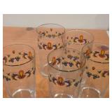 Lot of (5) Clear Glass Drinking Glasses by Porsgrund (Norway) / Farmer